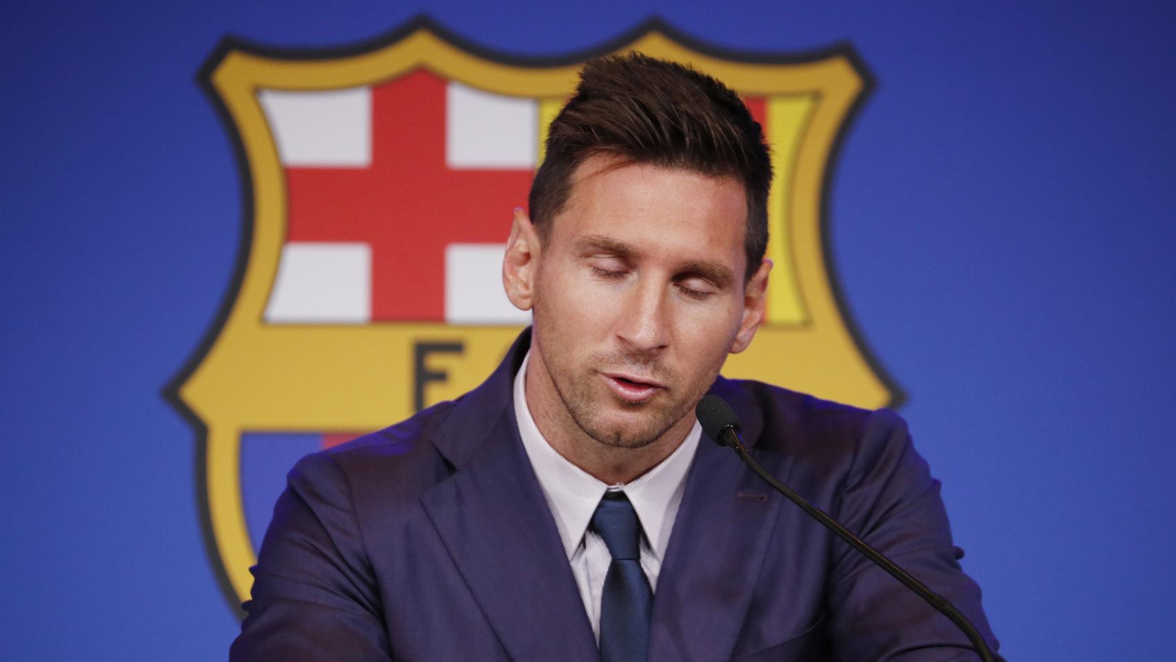 Leo Messi, en su despedida del Barça