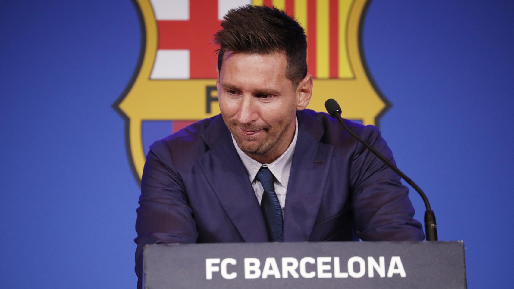 Leo Messi, en su despedida del Barça