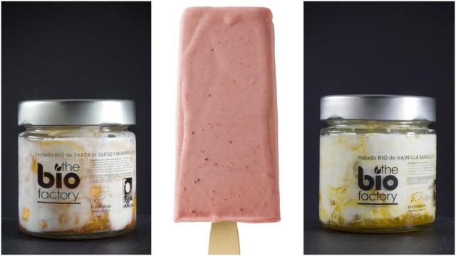 Varios de los helados de The Bio Factory.