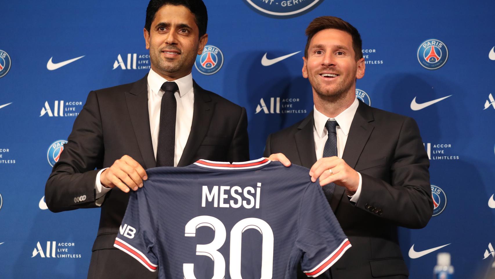 El día de la presentación de Leo Messi como jugador del PSG