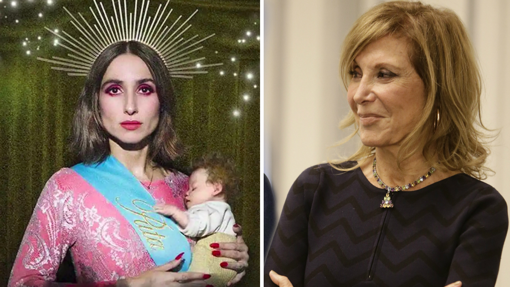 La polémica foto de Zahara y Pilar Eyre en un fotomontaje.