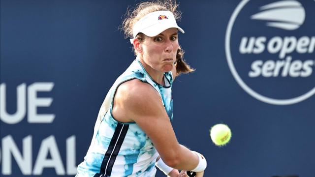 Johanna Konta durante en torneo de la gira americana