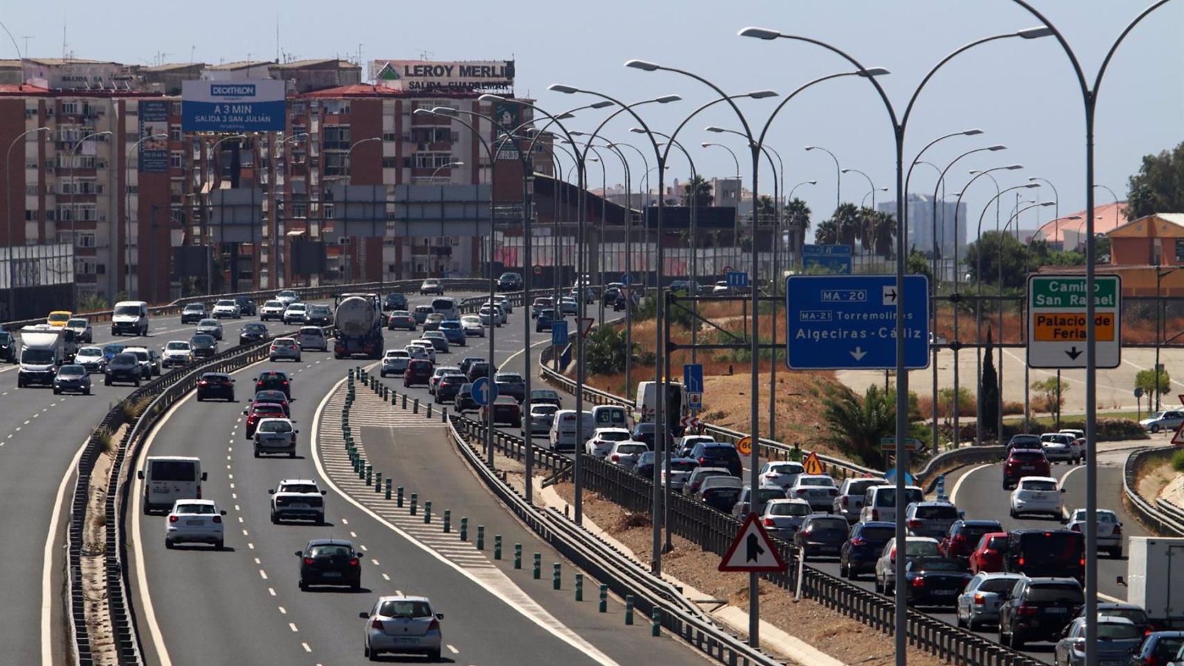 La A-7 en Málaga.