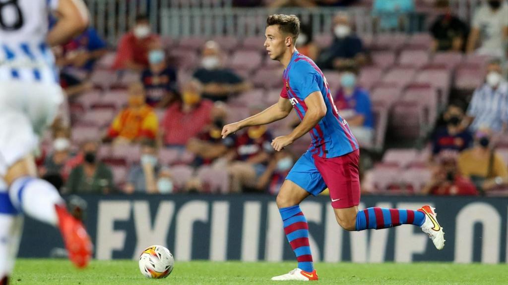 El coruñés Nico González, con el Barcelona.