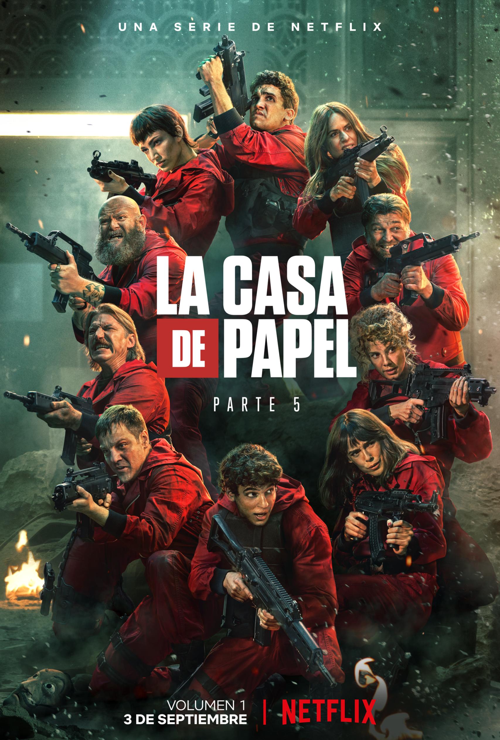 Cartel de la temporada 5 de 'La casa de papel'.