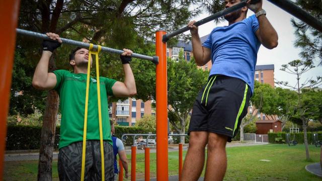 Samuel Laguna practicando el deporte.