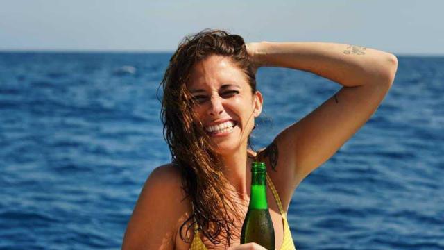 María Peláe en la playa en una imagen de archivo.