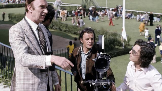 Fernando Fernán Gómez durante un rodaje en los 70.