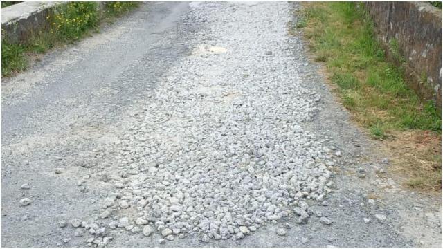 Camino del Peirón en muy mal estado.