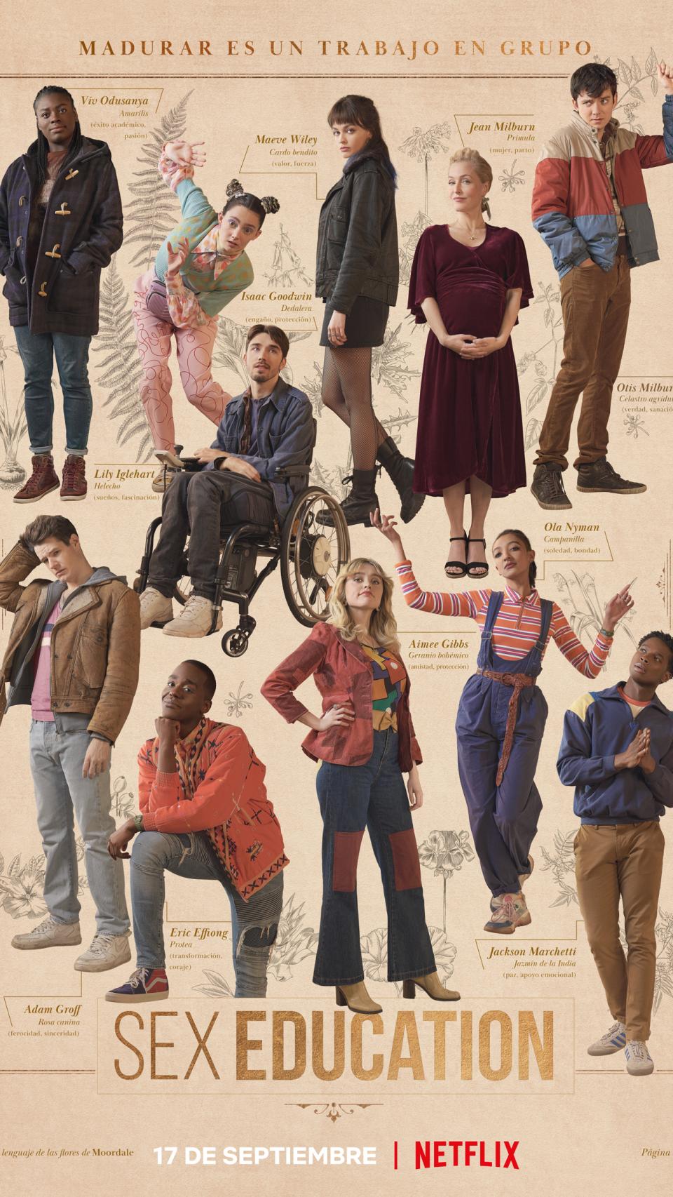 Cartel de la temporada 3 de 'Sex Education'.