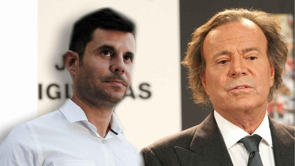 Javier Santos y Julio Iglesias en un montaje de JALEOS.
