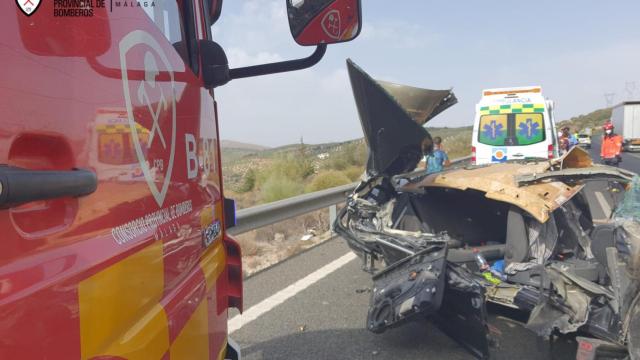 Imagen del accidente en Archidona.
