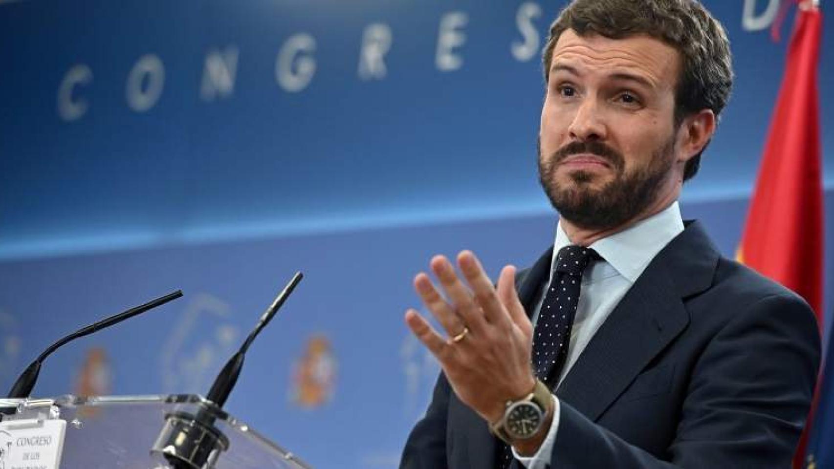Pablo Casado en el Congreso de los Diputados.