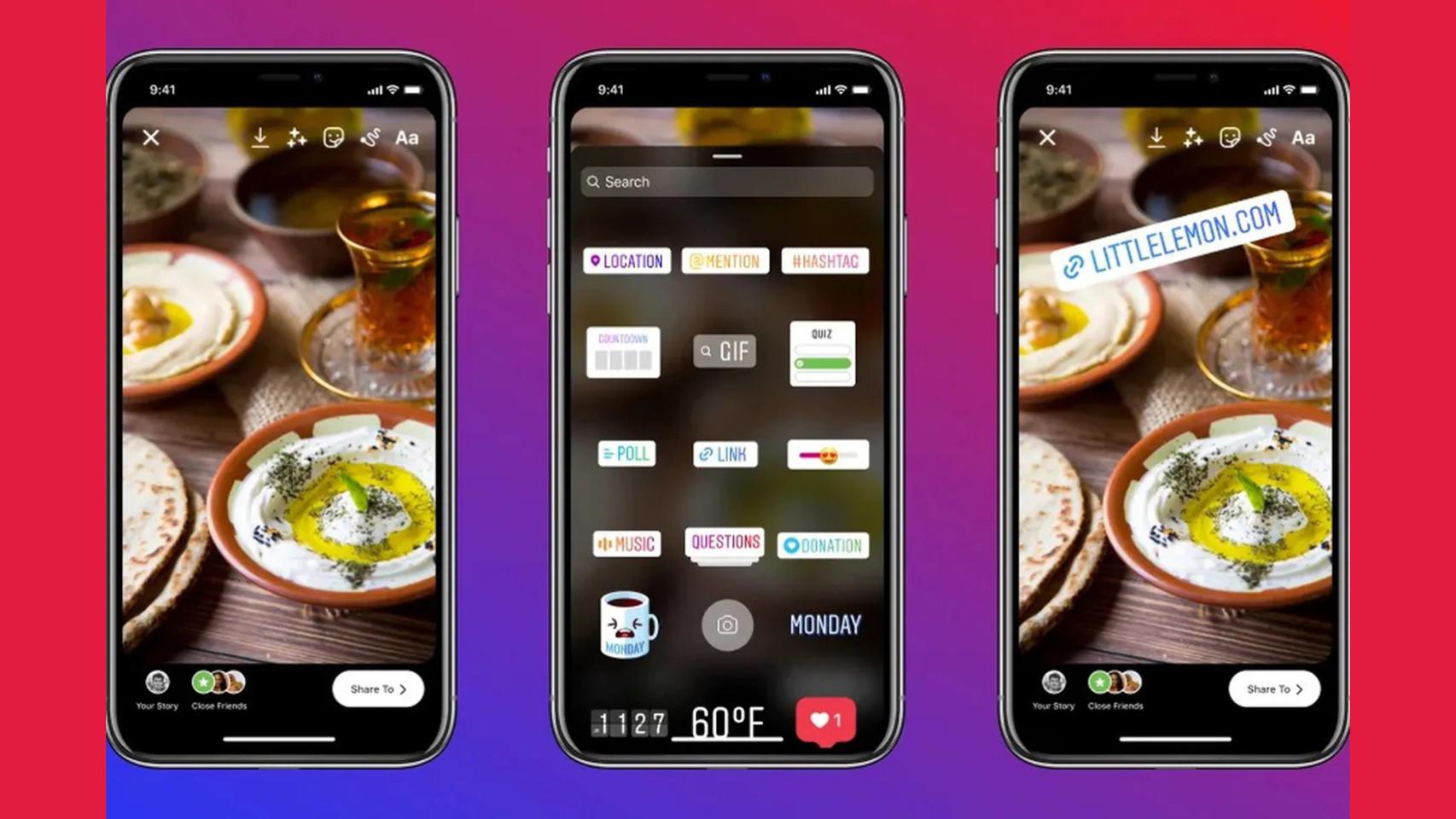 Pegatina de Instagram para enlaces