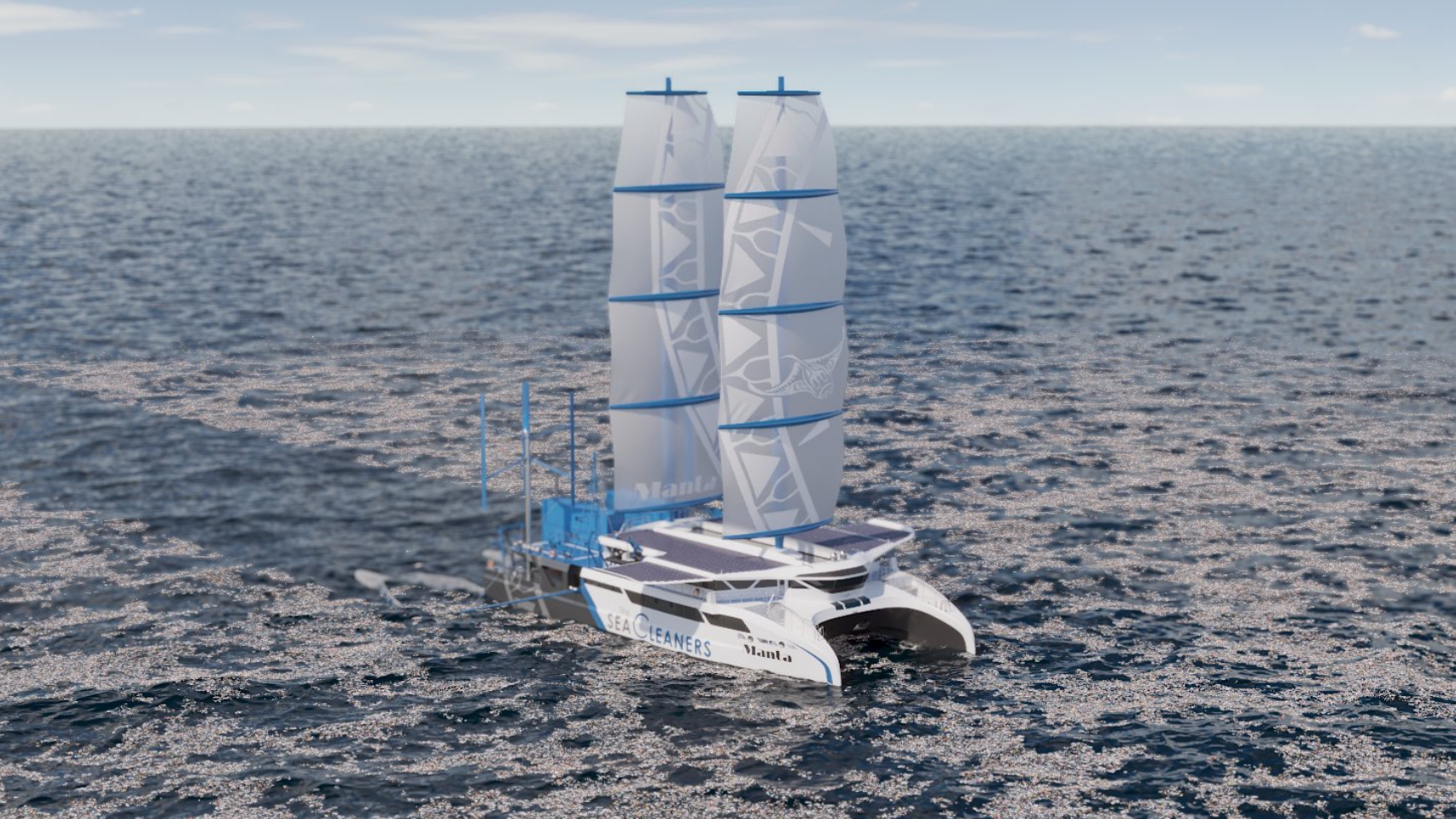 Un velero que recolecta plástico y lo usa de combustible