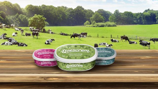 Packs Quescrem exportados a China.