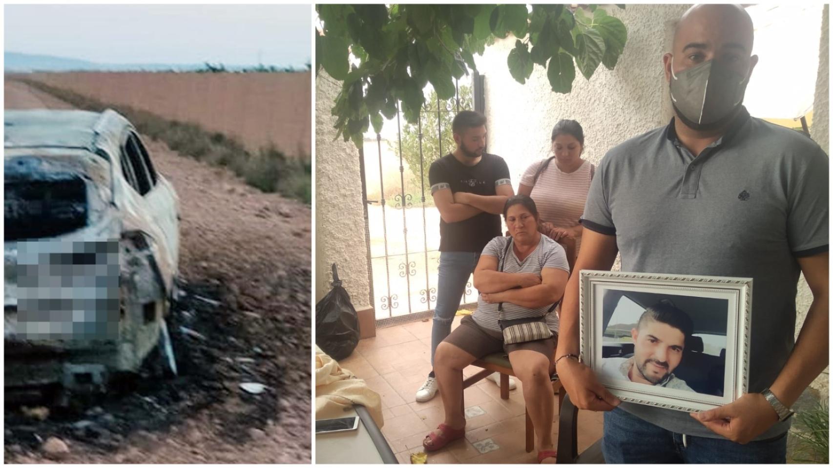 Adán, hermano de la víctima mortal, mostrando una foto de Juanmi.