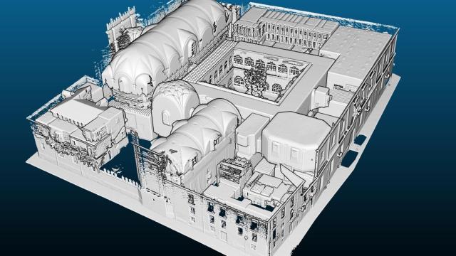 Vista del gemelo digital de la Universidad de Salamanca. FOTO: USAL.