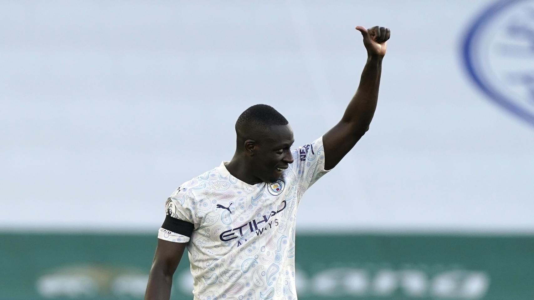 Benjamin Mendy, con el Manchester City
