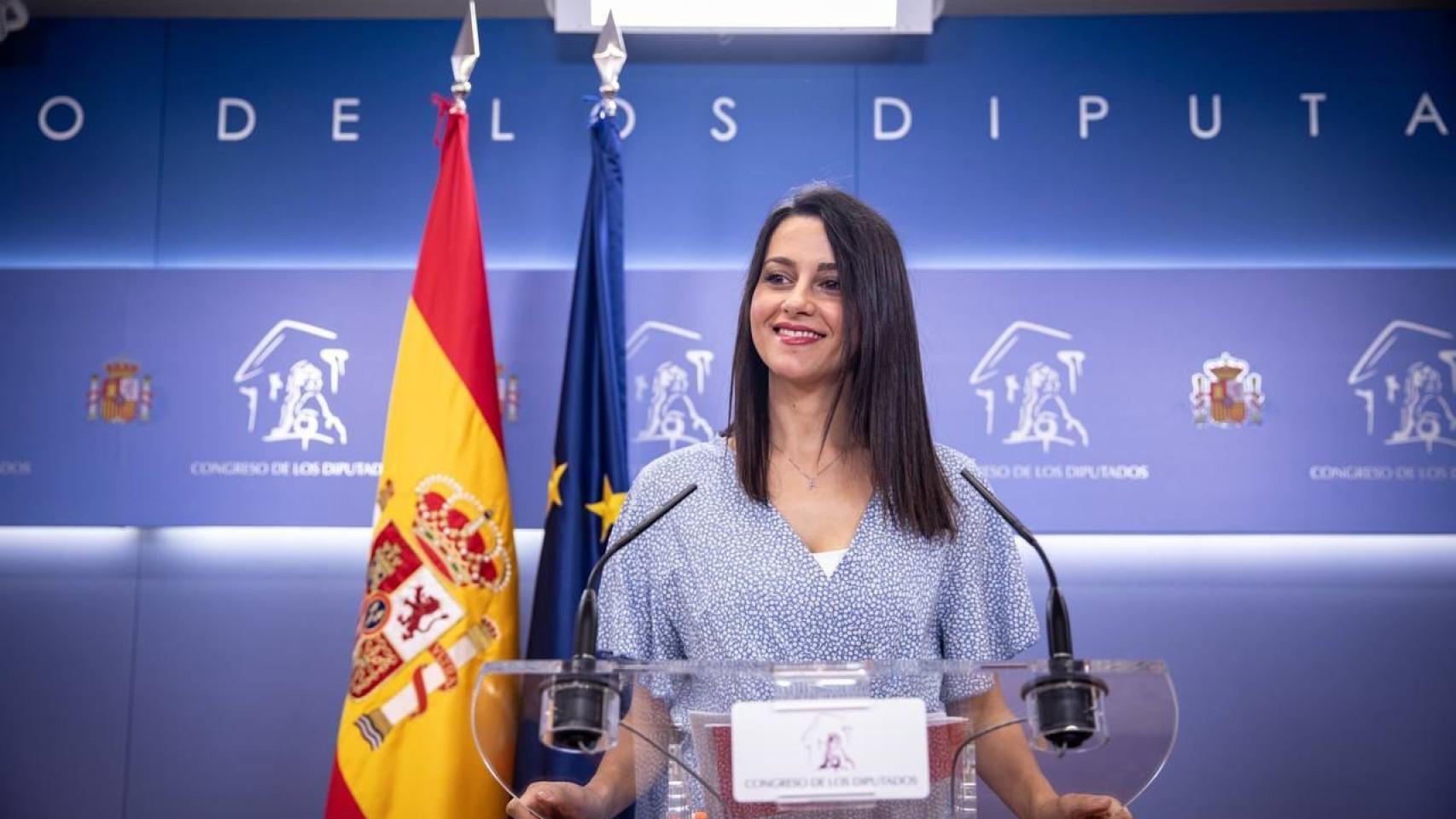 Inés Arrimadas, en el Congreso de los Diputados.