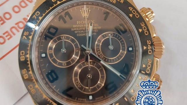 Imagen del reloj recuperado por la Policía Nacional.