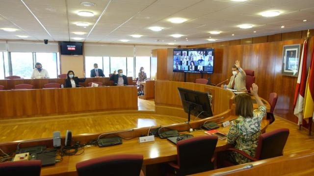 Votación en el Pleno de Vigo.