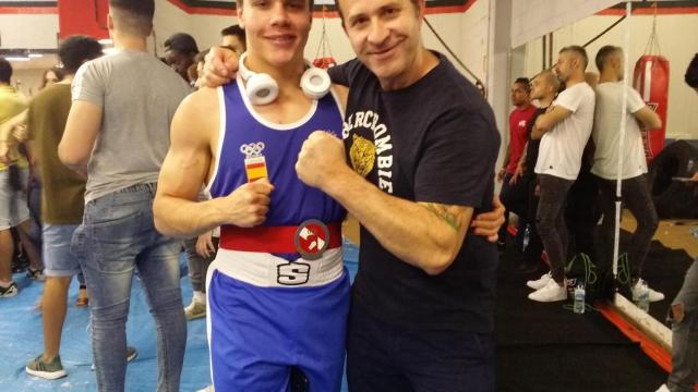 Gabriel, antes de subir al ring.