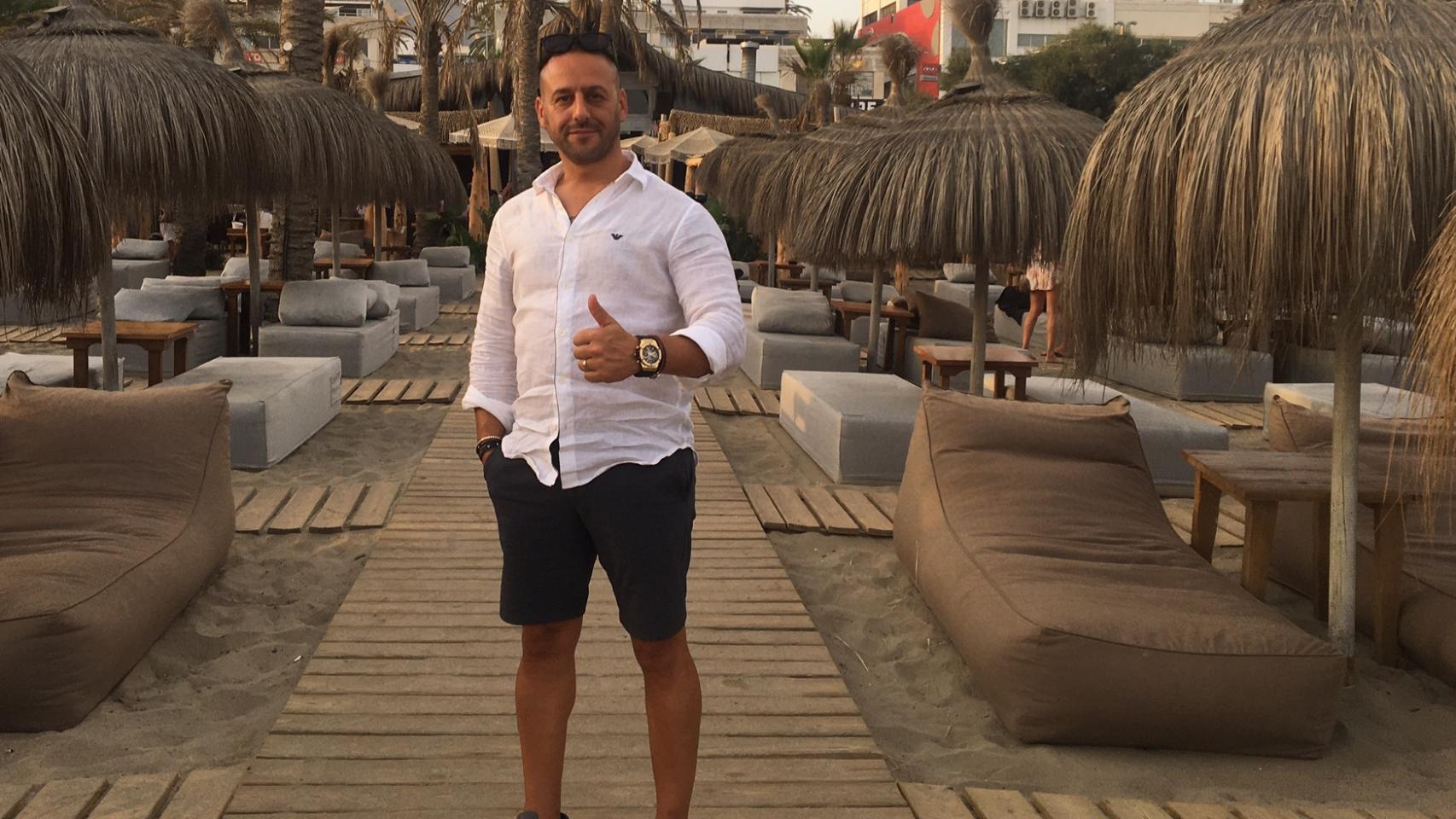 Raúl Castañeda, en Playa Padre.