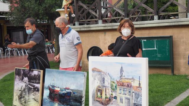 Manuel Carballeira, Julio Gómez Mena y Piedad Santamaría, ganadores del concurso Vila de Cedeira.