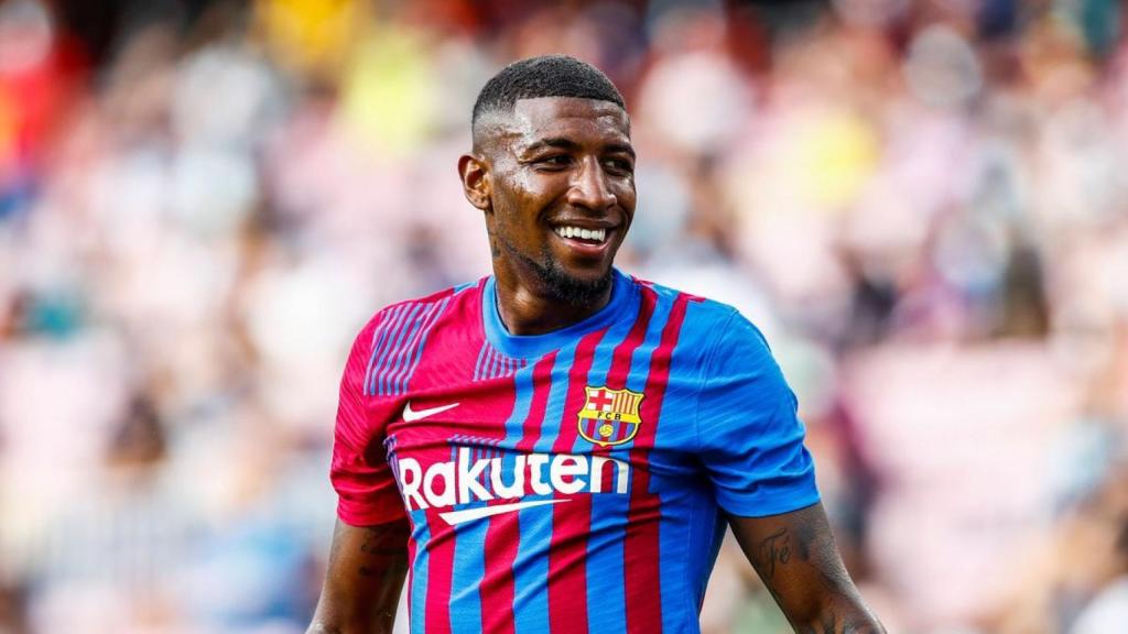 Emerson Royal, durante un partido con el Barça
