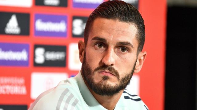 Koke Resurrección, en rueda de prensa con la selección española
