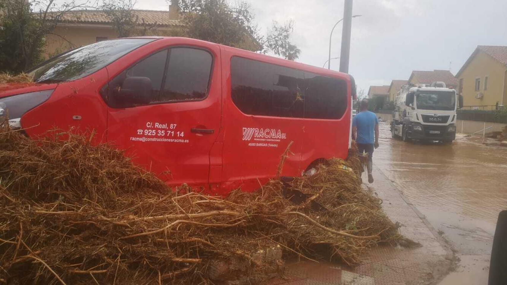 Una tromba de agua inunda Cobisa (Toledo)
