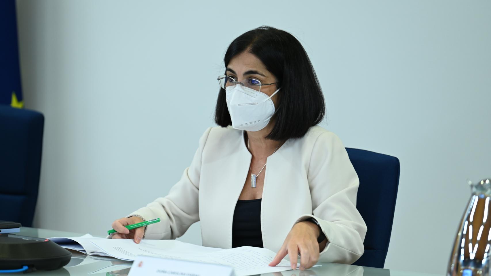 Carolina Darias durante el Consejo Interterritorial del 1 de septiembre.