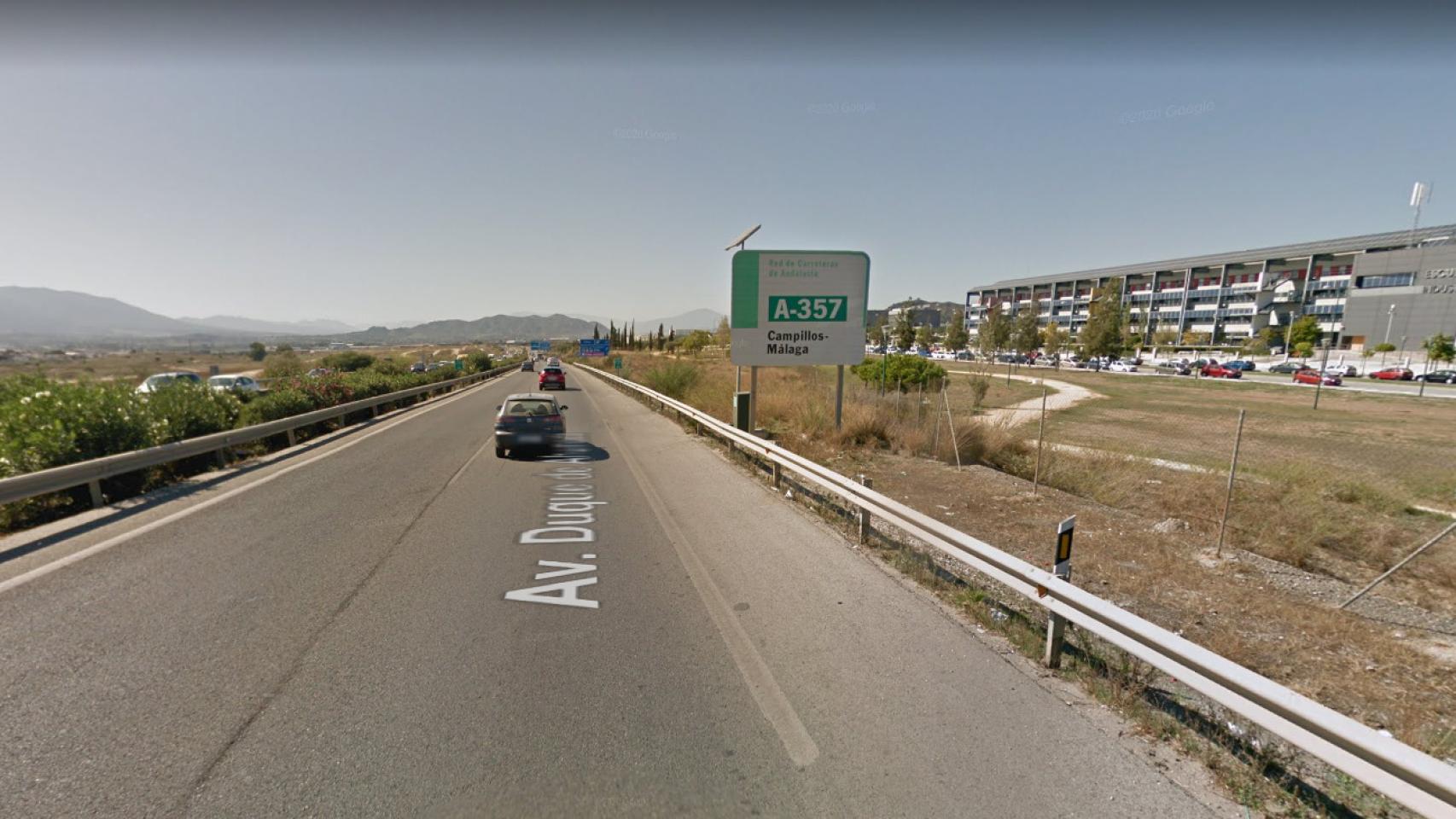 Una imagen de Google Maps de la A-357.