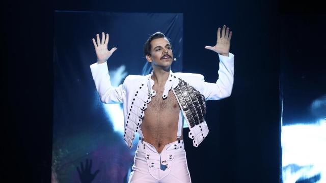 Agoney cuando actuó como invitado en ‘Tu cara me suena’