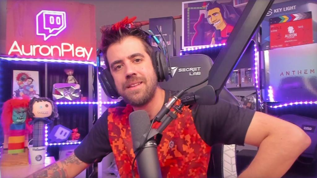 AuronPlay en un directo en Twitch.