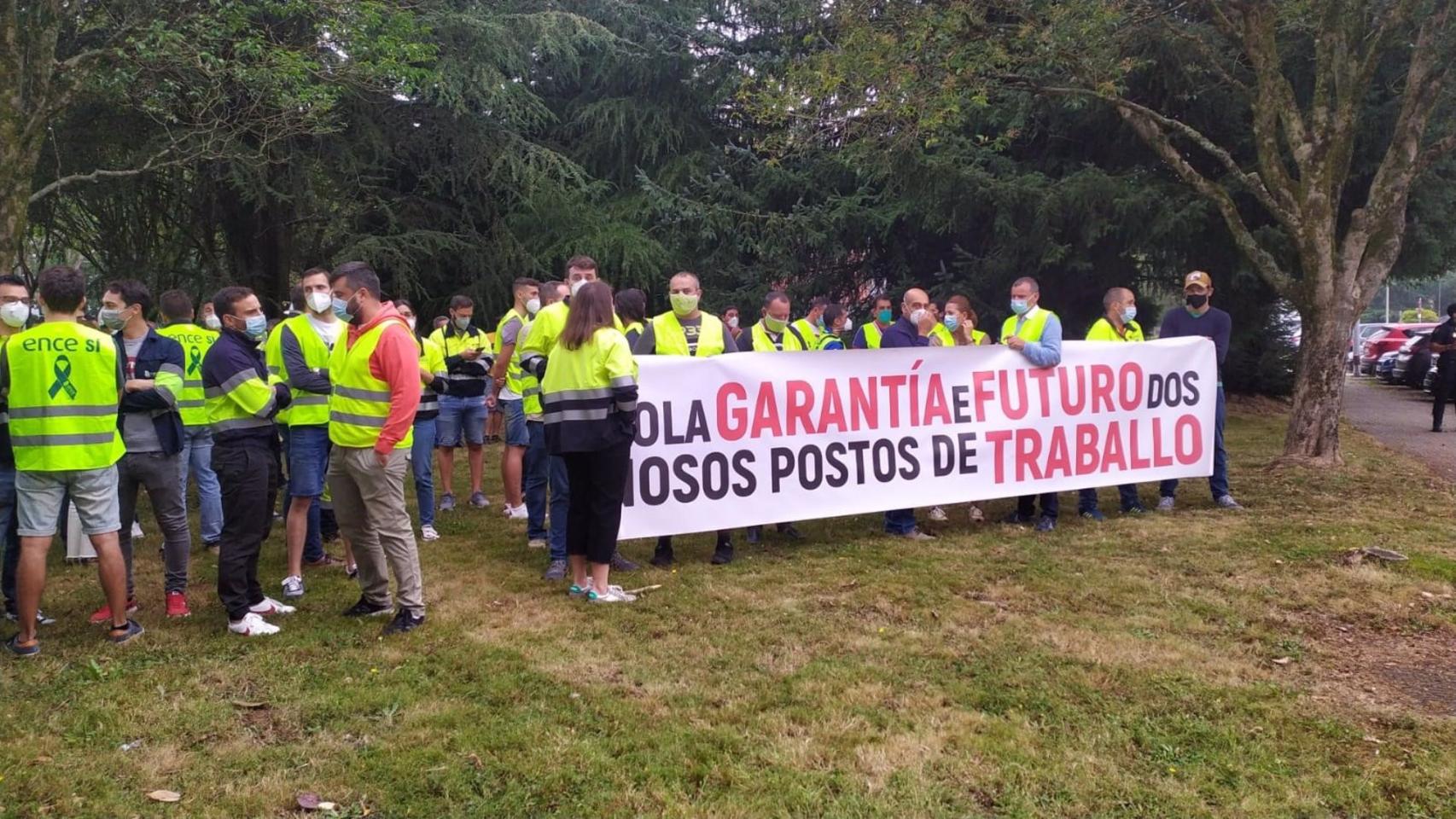 Protesta de personal de Ence.