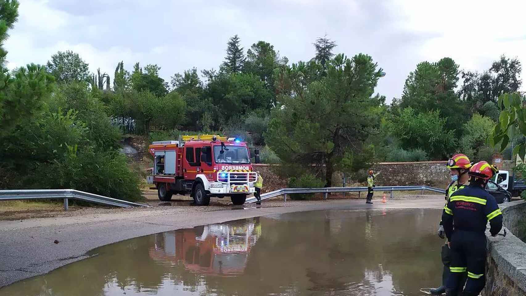 Actuación de los bomberos en Toledo durante el temporal