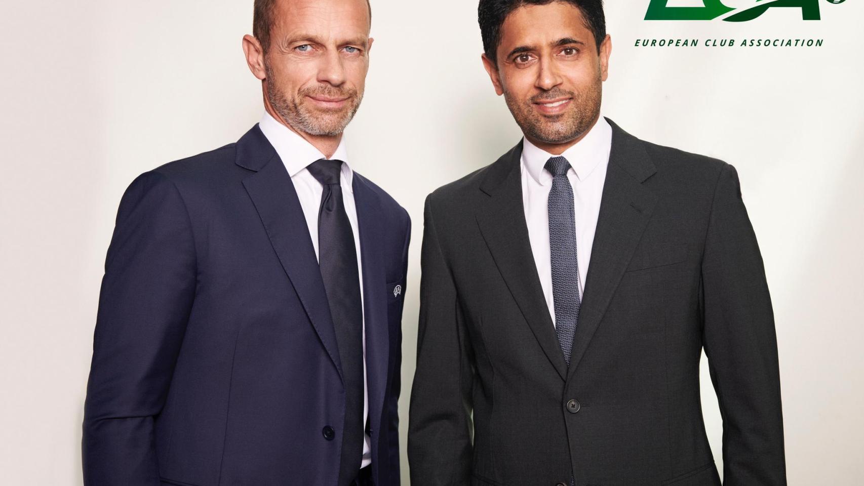 Aleksander Ceferin y Nasser Al-KhelaÏfi