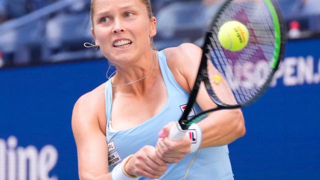 Shelby Rogers durante un partido del US Open