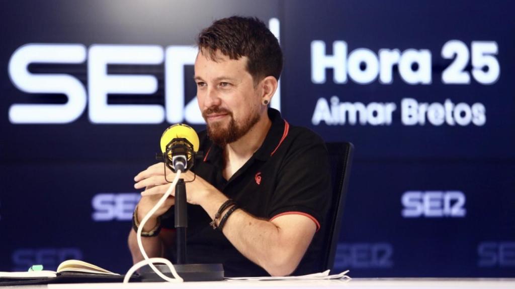 Pablo Iglesias, durante el debate organizado por la Cadena Ser.