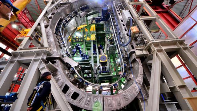 Maqueta a tamaño natural que ENSA montó en su sede para los ensayos.