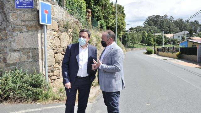 El presidente de la Diputación y el alcalde de Culleredo en Liñares.