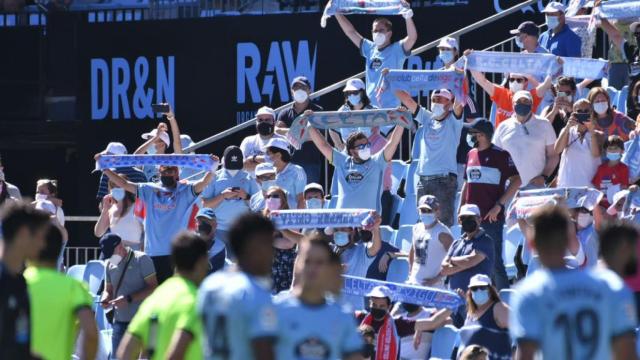 Afición del Celta en un partido de la temporada 2021/22