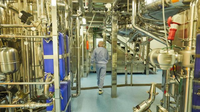 Planta de producción de la vacuna de Novavax de la empresa Biofabri en O Porriño.