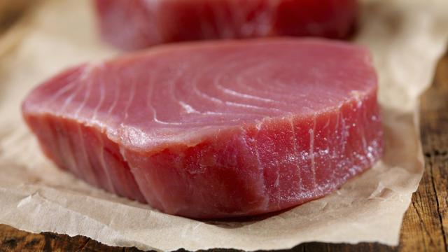 Un filete de atún listo para ser devorado.