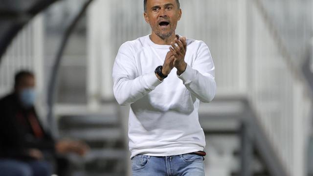 Luis Enrique, durante el Kosovo - España