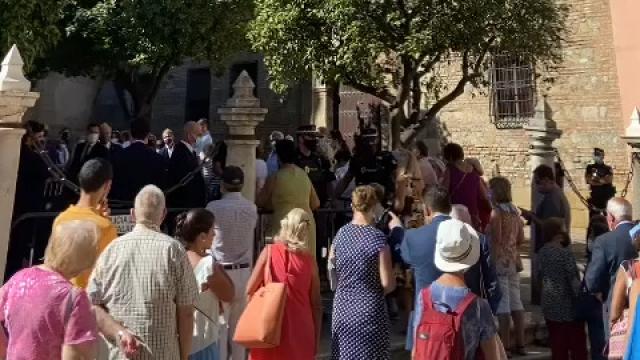 Colas para la Virgen de la Victoria en Málaga
