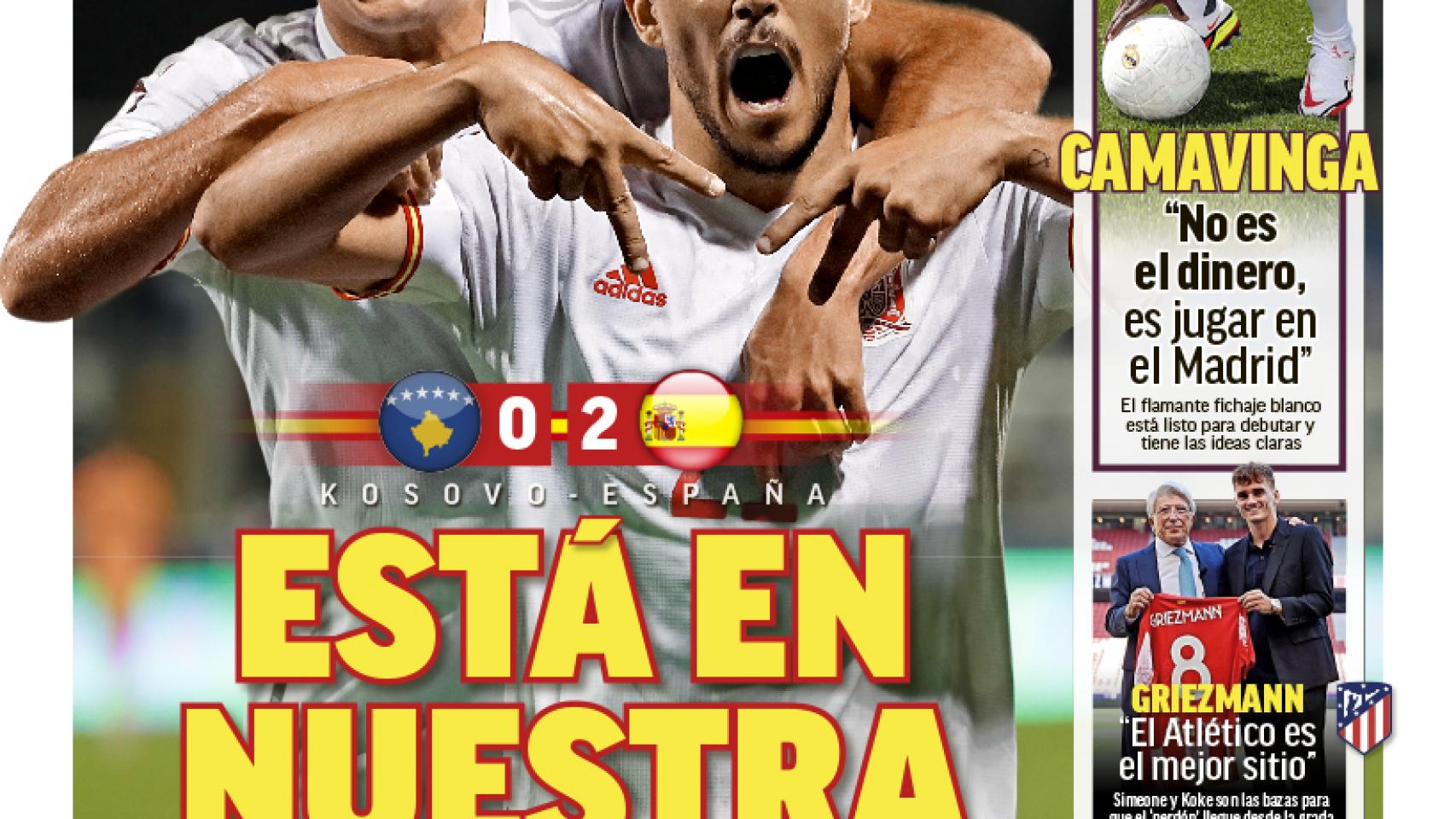 La portada del diario MARCA (09/09/2021)