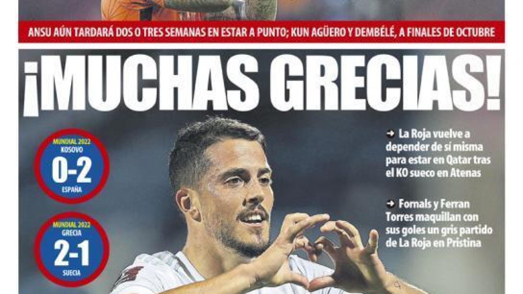 La portada del diario Mundo Deportivo (09/09/2021)